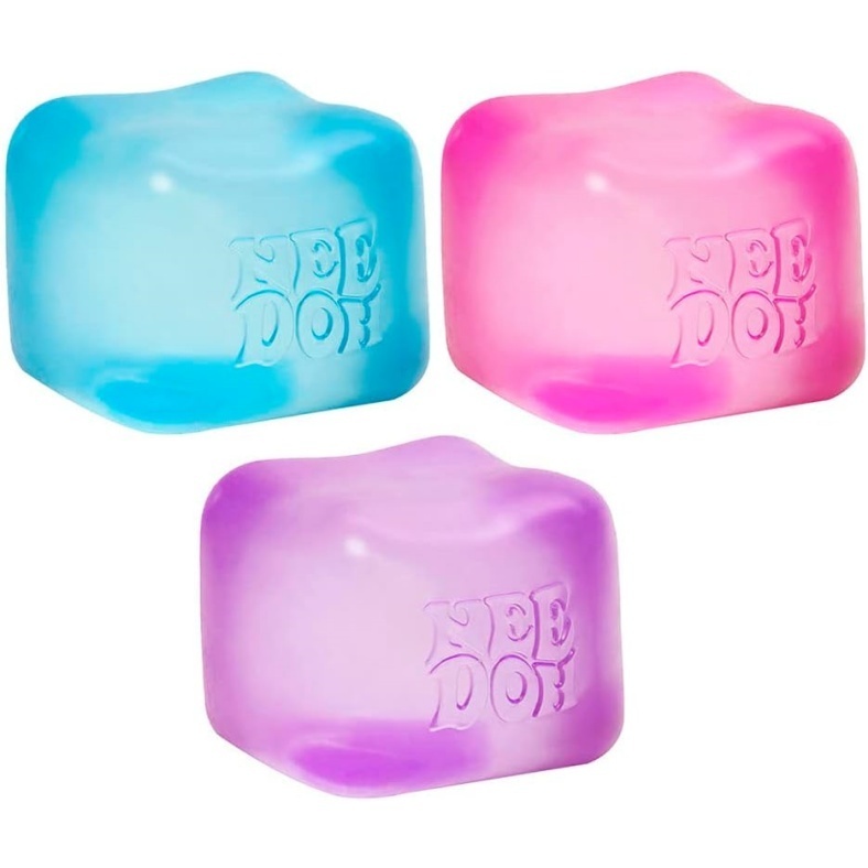 NeeDoh Nice Cube  Solid Squish  3 Pack (Assorted)