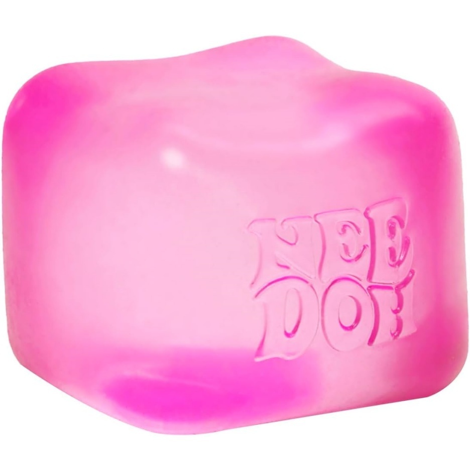 NeeDoh Nice Cube  Solid Squish Pink