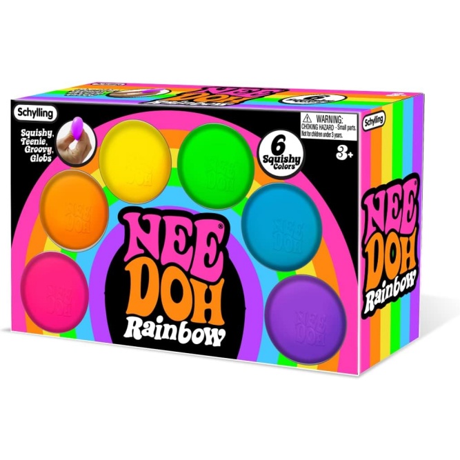 NeeDoh Rainboh Teenie  Mini Globs  6 Pack
