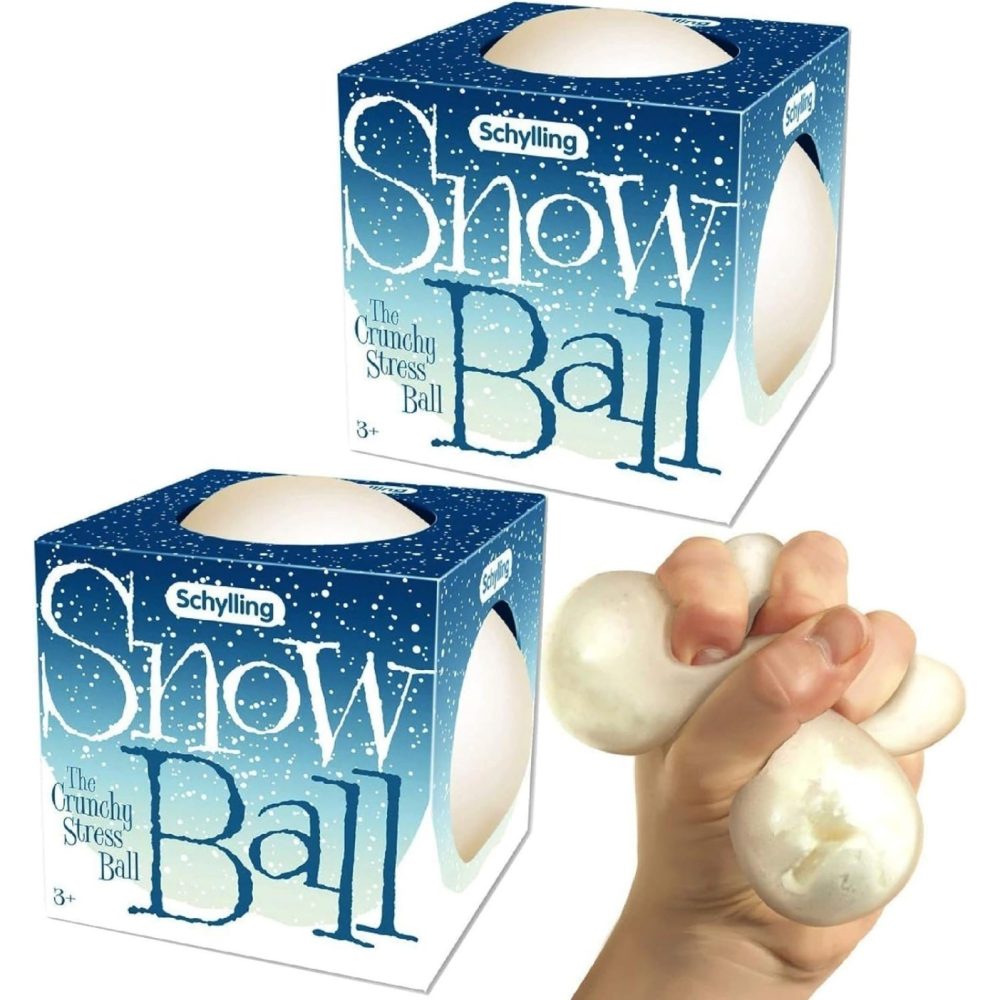 NeeDoh Snow Ball Stress Balls  Crunchy & Squishy 2 Pack